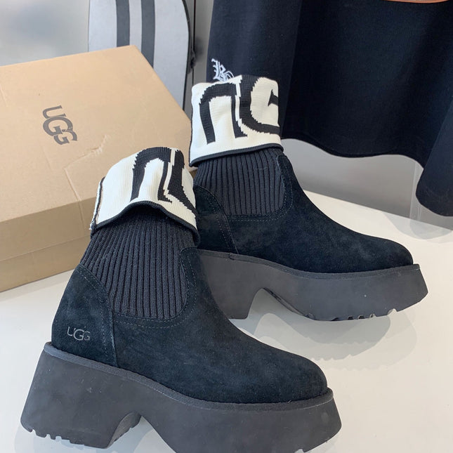 MINI MARTIN BOOTS IN BLACK SUEDE