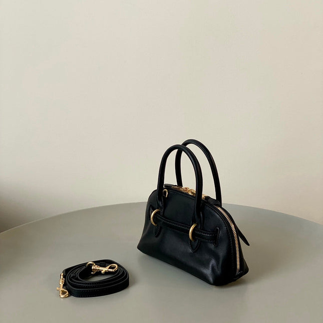 AVENTURE NAPPA MINI BAG 21 IN BLACK CALFSKIN GOLD HARDWARE