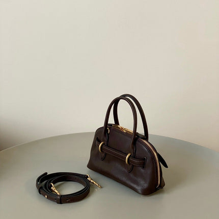AVENTURE NAPPA MINI BAG 21 IN BRUNETTE BROWN CALFSKIN GOLD HARDWARE
