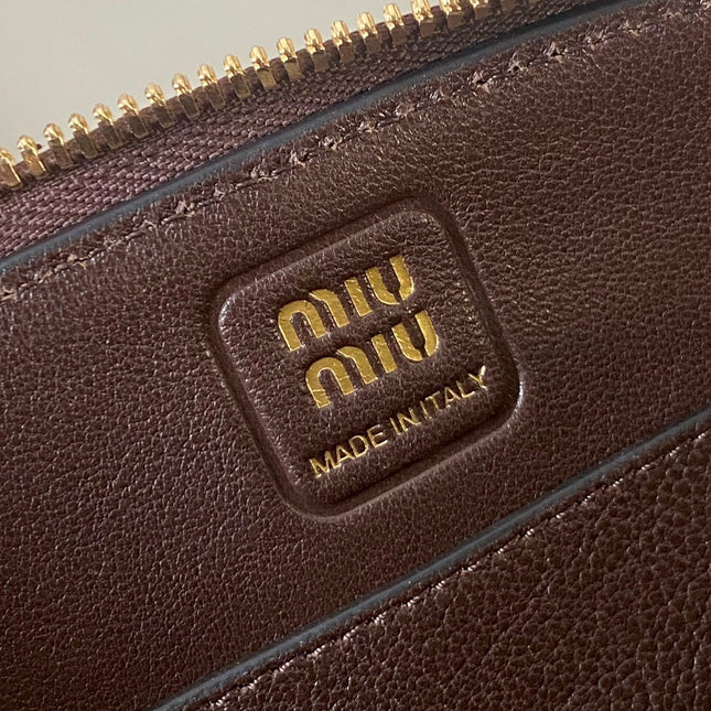 AVENTURE NAPPA MINI BAG 21 IN BRUNETTE BROWN CALFSKIN GOLD HARDWARE