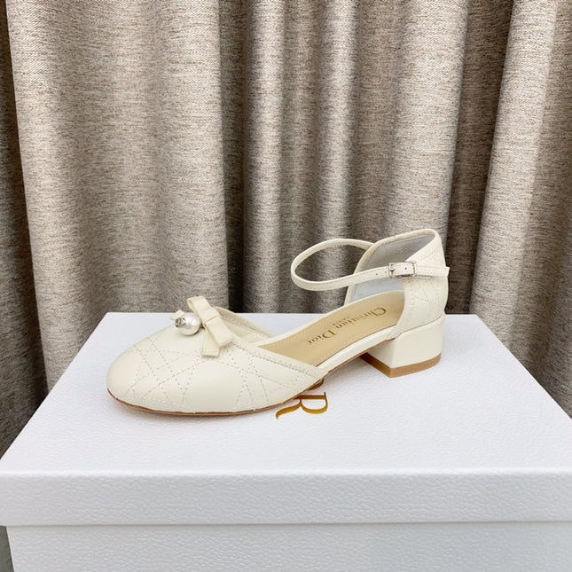 PEARL MARY JANE PUMP IN WHITE LAMBSKIN 30 MM