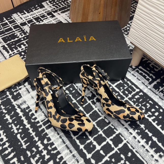 CRYSLEOPARD SLINGBACK HEEL IN PONY HAIR