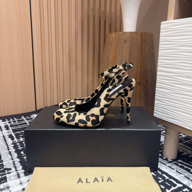 CRYSLEOPARD SLINGBACK HEEL IN PONY HAIR