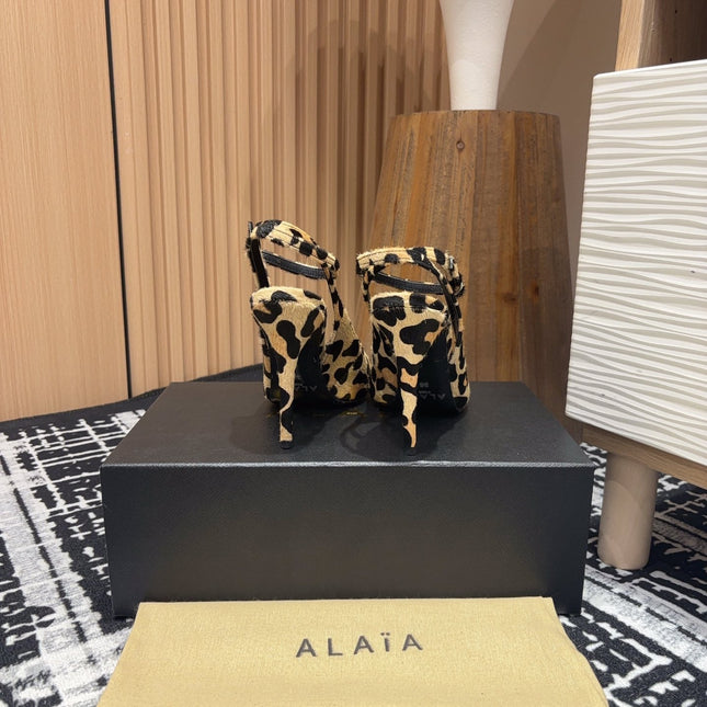 CRYSLEOPARD SLINGBACK HEEL IN PONY HAIR