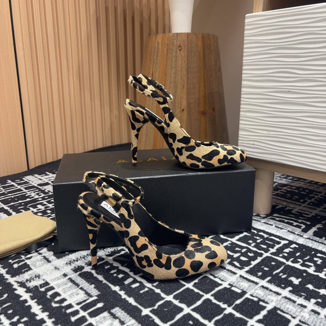 CRYSLEOPARD SLINGBACK HEEL IN PONY HAIR