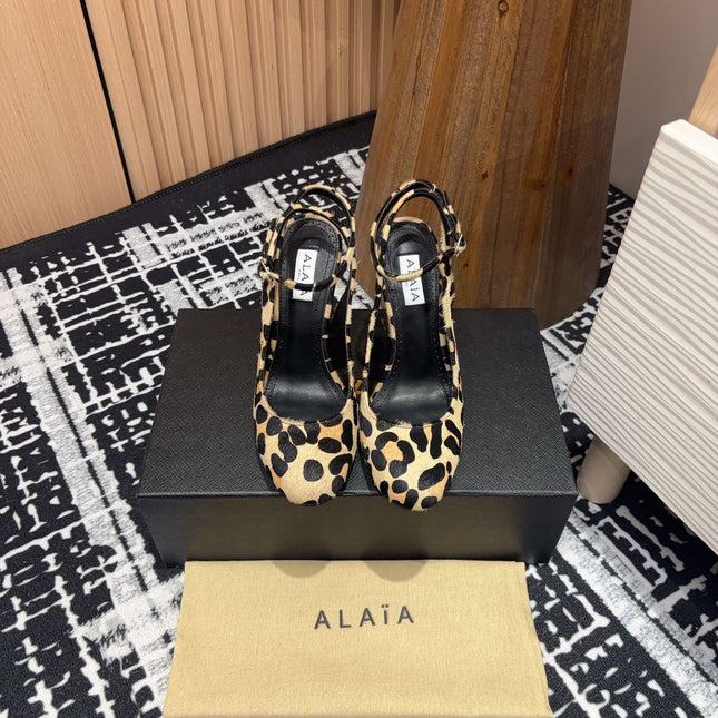 CRYSLEOPARD SLINGBACK HEEL IN PONY HAIR
