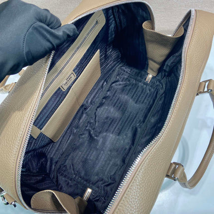 BRIEFCASE 40 IN DRIED MOSS GRAINED CALFSKIN