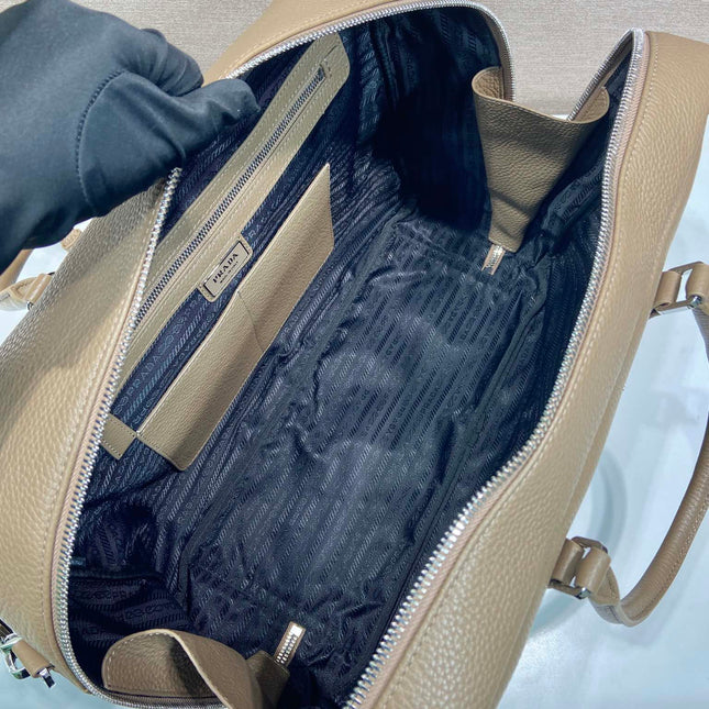 BRIEFCASE 40 IN DRIED MOSS GRAINED CALFSKIN