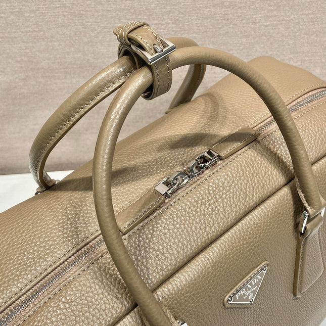 BRIEFCASE 40 IN DRIED MOSS GRAINED CALFSKIN
