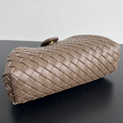LAUREN 1980 BAG 31 IN WOOD BROWN LAMBSKIN GOLD STRAP