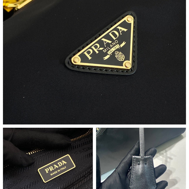 TRAVEL BAG 40 IN BLACK WATERPROOF FABRIC GOLD PADLOCK