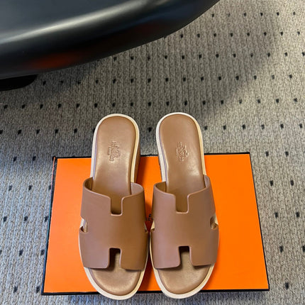 EZE SANDAL 85 MM IN BRONZE BROWN CALFSKIN