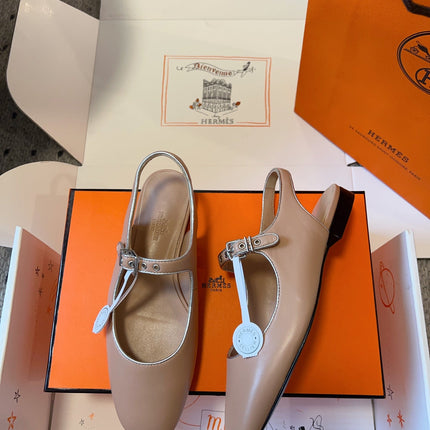 KLEO SLINGBACK IN CREPE PINK CALFSKIN