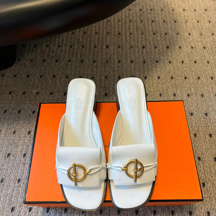 ILOT 55 MM SANDAL IN WHITE CALFSKIN