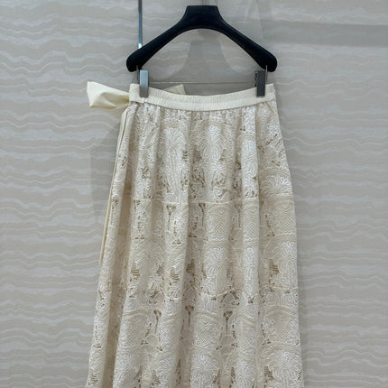 VALENTINO LONG SKIRT WITH LACE TRIM 261434