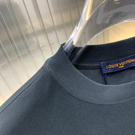 LV T-SHIRT IN BLACK COTTON 239496