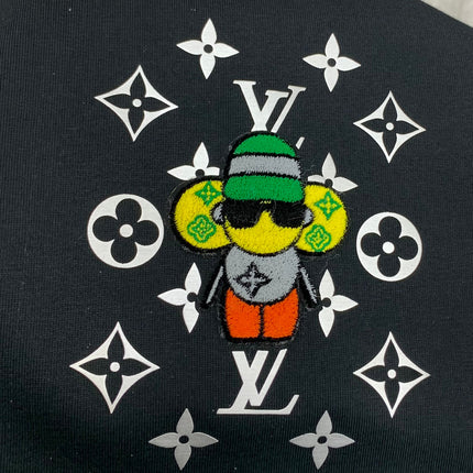 LV T-SHIRT IN BLACK COTTON 239496