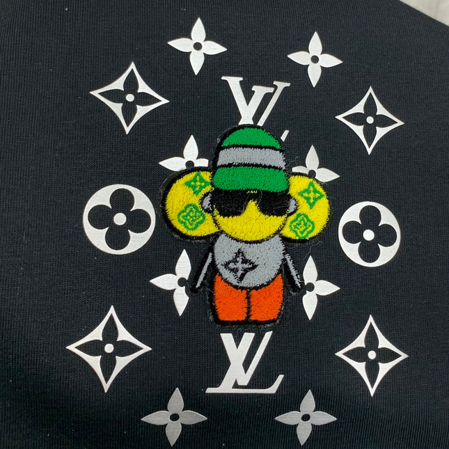 LV T-SHIRT IN BLACK COTTON 239496