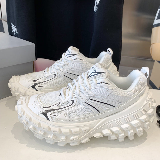 CHUNKY SNEAKERS IN WHITE MIX BLACK POLYURETHANE, POLYESTER AND NYLON