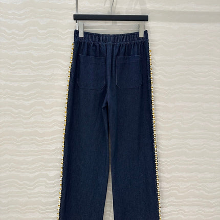 CC 25 Straight Pant Blue denim Cotton