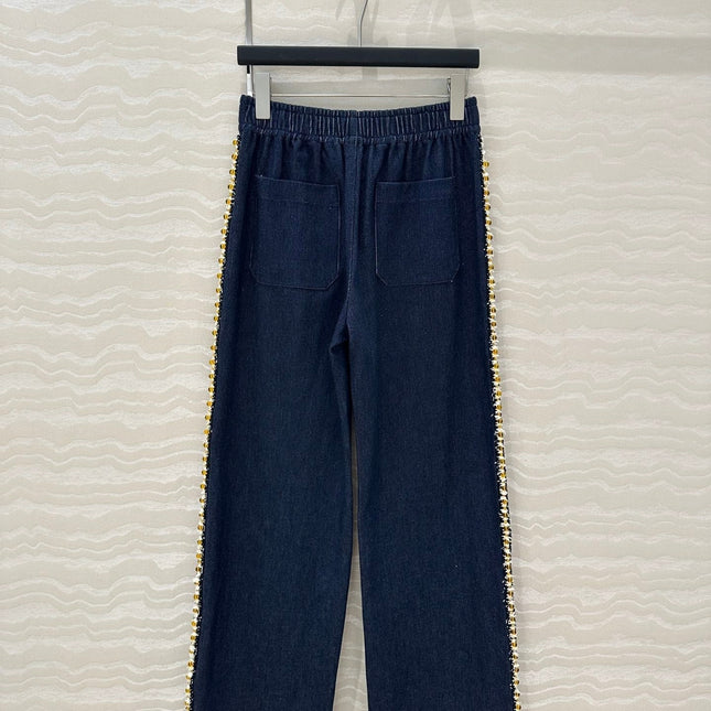 CC 25 Straight Pant Blue denim Cotton