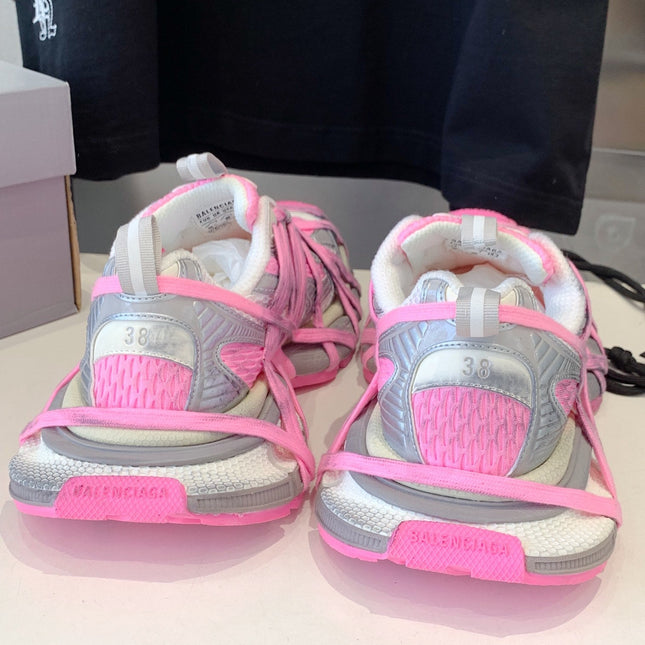 3XL EXTREME LACE SNEAKER SILVER AND PINK