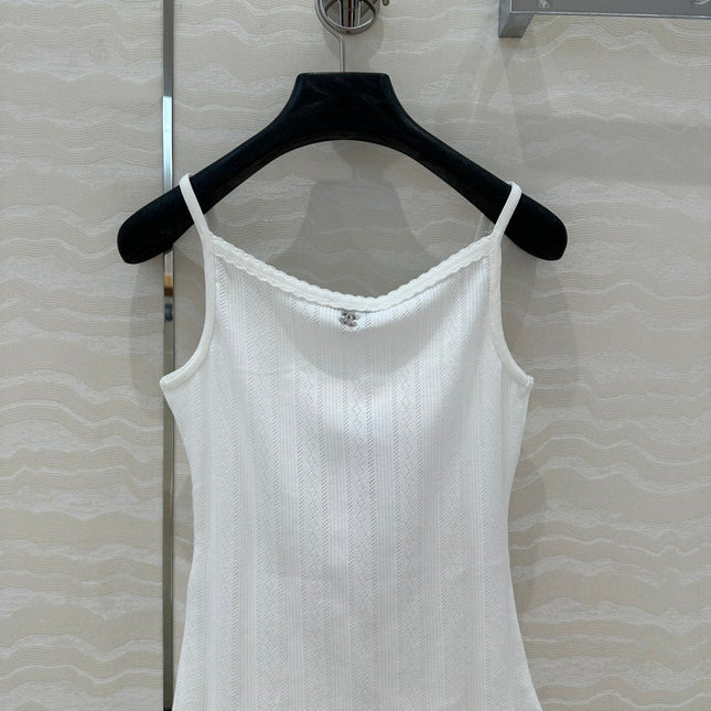 CC Hollow Camisole White cotton