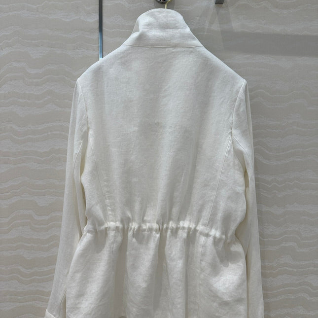 LP CLASSIC STAND-COLLAR LINEN JACKET 265165