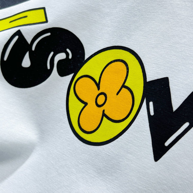 LV WHITE COTTON T-SHIRT COLORFUL LOGO 238820