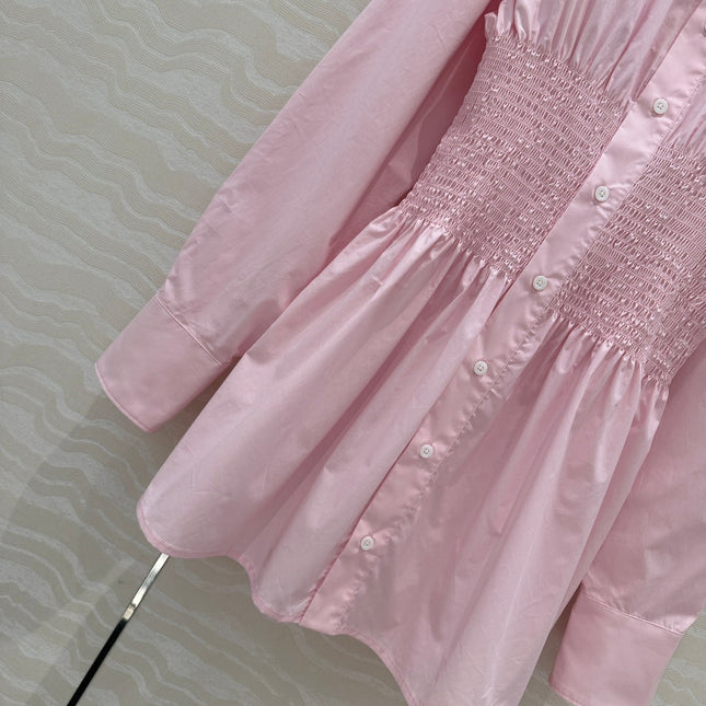 PRADA PREMIUM SHIRT DRESS WITH WAISTED DESIGN 276303