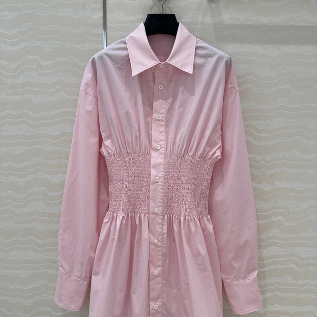 PRADA PREMIUM SHIRT DRESS WITH WAISTED DESIGN 276303