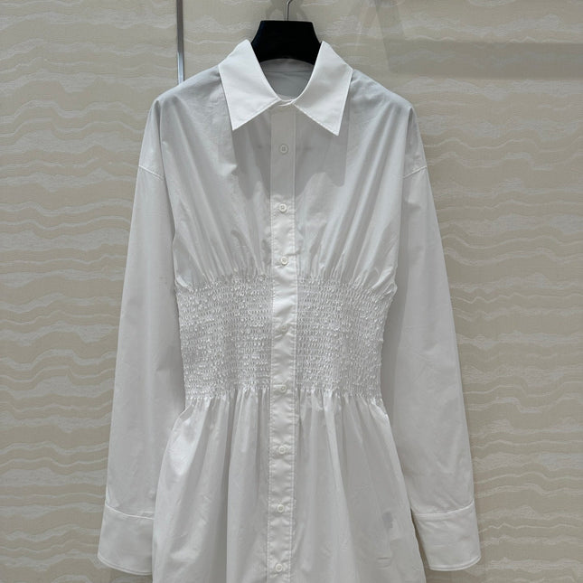 PRADA PREMIUM SHIRT DRESS WITH WAISTED DESIGN 276300
