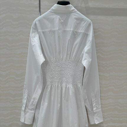 PRADA PREMIUM SHIRT DRESS WITH WAISTED DESIGN 276300