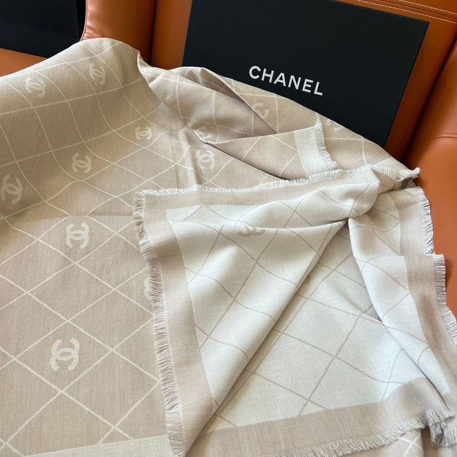 CHANEL 25S SCARF 140 IN WOOL SILK 700809