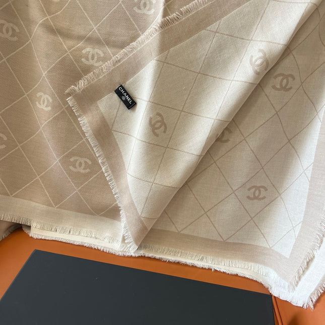 CHANEL 25S SCARF 140 IN WOOL SILK 700809