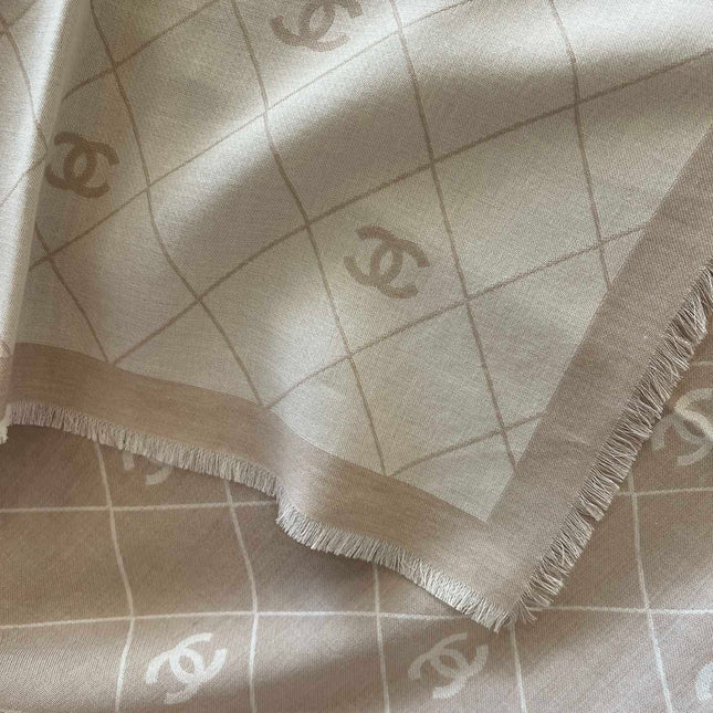 CHANEL 25S SCARF 140 IN WOOL SILK 700809
