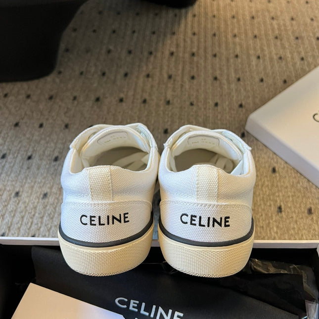 TRAINER LOW LACE-UP SNEAKER IN WHITE MIX BEIGE CANVAS