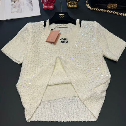 Miu 25 V- Neck Shirt Wool 232747