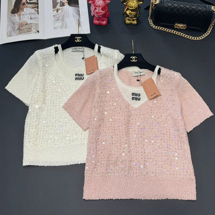 Miu 25 V- Neck Shirt Wool 232747