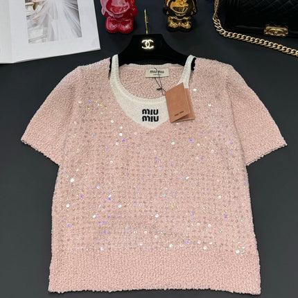 Miu 25 V- Neck Shirt Wool 232747