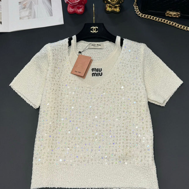 Miu 25 V- Neck Shirt Wool 232747