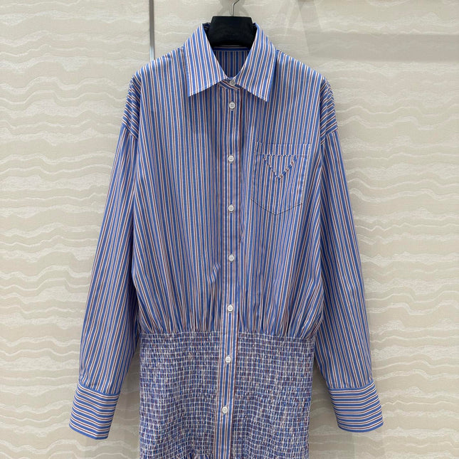 PRADA PREMIUM SHIRT DRESS WITH HIP-HUGGING DESIGN 276305