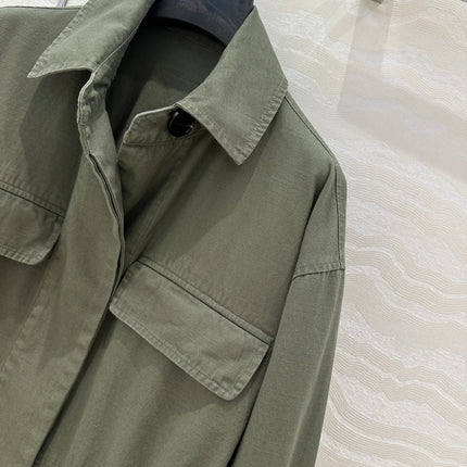 PRADA MOSS GREEN LONG COAT