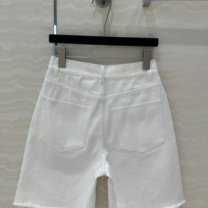 PRADA FASHION STRAIGHT-LEG DENIM SHORTS 263945