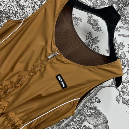 MIU 25S VEST DRESS GREY IN NYLON 263148