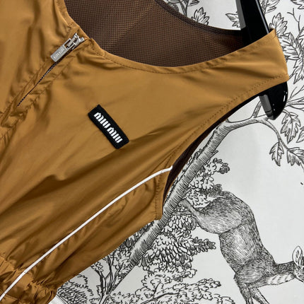 MIU 25S VEST DRESS GREY IN NYLON 263148