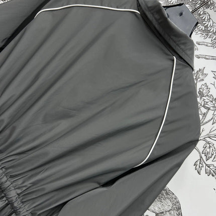 MIU 25S HOODED JACKET GREY IN NYLON 263119