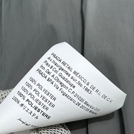 MIU 25S PLEASED SKIRT GREY IN NYLON 263129