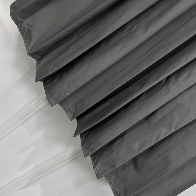 MIU 25S PLEASED SKIRT GREY IN NYLON 263129