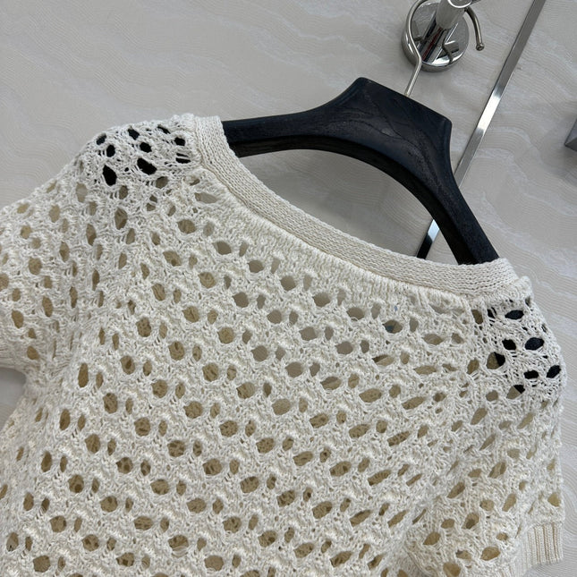 DIOR SHORT-SLEEVE MESH TOP 270069